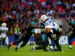 The Colts were on the losing end, but two fans of the NFL team from Calgary enjoyed their visit to London for a game against the Jaguars in late September.