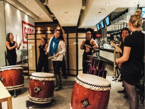 Japanese group drumming lessons at Goro + Gun.