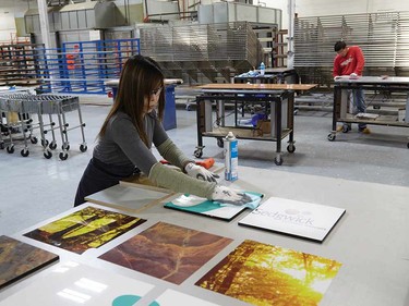 Applying a flexible, ultra-thin glass (Corning Willow Glass) the width of two human hairs.