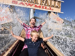 The new Timber Falls log ride at Calaway Park features a zigzag river section and bigger splashes.