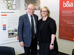 BA Planning Group senior partner Greg Brown and managing partner Kathy Oberg, in the company's new offices.