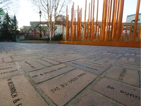 The engraved bricks in Calgary's Olympic Plaza were photographed on Tuesday November 22, 2016.  GAVIN YOUNG/POSTMEDIA
