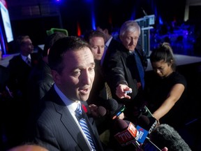 Glen Hodgson, Senior Fellow at Conference Board of Canada, speaks to media following the Calgary Economic Development 2017 Outlook event at the BMO Centre Tuesday November 8, 2016. (Ted Rhodes/Postmedia Calgary )