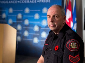 Calgary Police Service Sgt. Andy Woodward has been teaching international police officers about next of kin notifications. He was photographed at the Calgary Police headquarters on Wednesday November 9, 2016. GAVIN YOUNG/POSTMEDIA