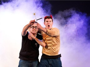 Potted Potter, a show that condenses all seven Harry Potter novels into one 70-minute romp, is on stage this week at the Boyce Theatre.