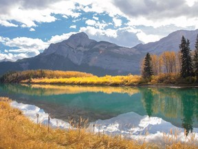 The view of the Bow River at River's Bend in Deadman's Flats.