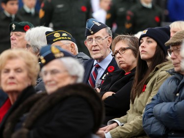 Veterans during the Remembrance Day ceremony at the Military Museums in Calgary, Alta., on Friday November 11, 2016.