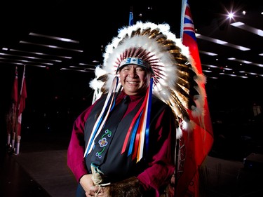 New Tsuut'ina Chief Lee Crowchild poses for a portrait following his official swearing in ceremony at the Grey Eagle Casino Events Centre on Thursday December 8, 2016.