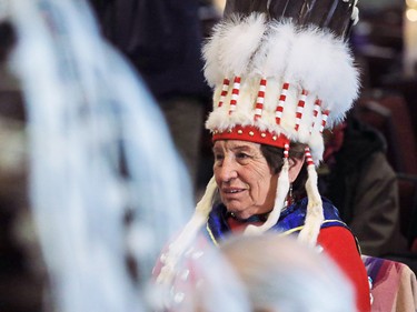 New Tsuut'ina councillors wait for their official swearing in ceremony at the Grey Eagle Casino Events Centre on Thursday December 8, 2016.