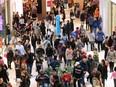 Boxing Day bargain hunters pack Chinook Centre on December 26, 2016.