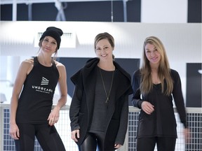 From left to right, Joanna Majcherkiewicz, Amanda Hehr and Naomi Le Bihan of UNDRCARD Boxing Studio. Photo courtesy Jess Bobyn.