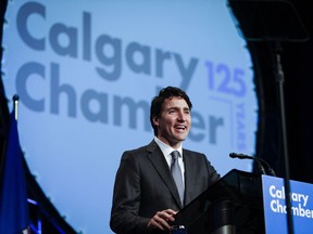 Prime Minister Justin Trudeau speaks to the Calgary Chamber of Commerce in Calgary, Alta., Wednesday, Dec. 21, 2016.