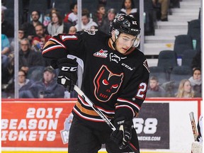 Matteo Gennaro scored the only goal for the Calgary Hitmen in a 5-1 loss at the Swift Current Broncos on Friday.