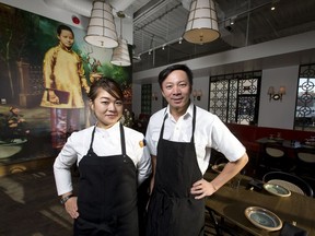 Executive chef Jinhee Lee and Chef/owner Duncan Ly stand for a photo at Foreign Concept, located at 1011 1 St SW in Calgary, Alta., on Thursday, Dec. 8, 2016. The new restaurant opens soon. Shot for John Gilchrist column. Lyle Aspinall/Postmedia Network