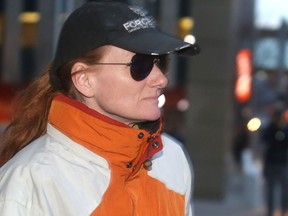 Tamara Lovett leaves the Calgary Court Centre Wednesday November 30, 2016 during her trial for criminal negligence causing death and failing to provide the necessaries of life for her son Ryan. (Ted Rhodes/Postmedia Calgary )