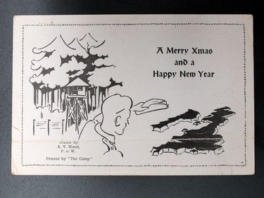 A Christmas card from a Second World War German prisoner of war camp.