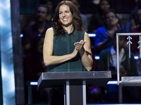 Calgarian and Paralympian Michelle Salt is shown in a recent supplied image as she competes in the CBC show 'CanadaÕs Smartest Person.' Mark O'Neil c/o CBC/Postmedia