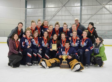 The Saskatoon Ice were the Esso Golden Ring ringette champions in the U19A division. Photo by Ashley Orzel.
