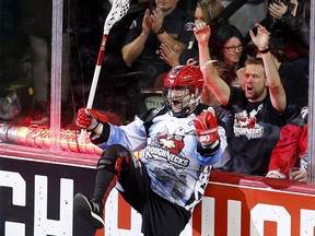 Calgary Roughnecks Dane Dobbie scored six times in Saturday night's West semifinal. Postmedia file photo.