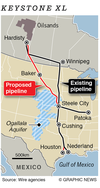 Keystone XL pipeline map