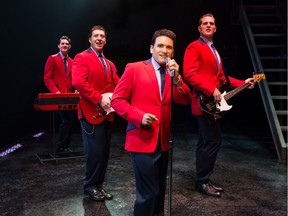 Cory Jeacoma, left, Matthew Dailey, Aaron De Jesus and Keith Hines in Jersey Boys, for Broadway Across Canada preview.