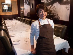 Jinhee Lee of the Vintage Chophouse is one of the Calgary chefs, and the only female chef, in the upcoming Golden Plates competition. The competition is on Nov 2, and sees close to 1,000 Calgarians enjoying food from the city's top chefs in the fundraiser for Olympic athletes. in Calgary, Ab., on Friday October 28, 2016. Mike Drew/Postmedia