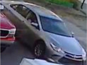 Calgary police released this image of a vehicle Tuesday that was seen in the area where Trevor Lomond was fatally assaulted in September.