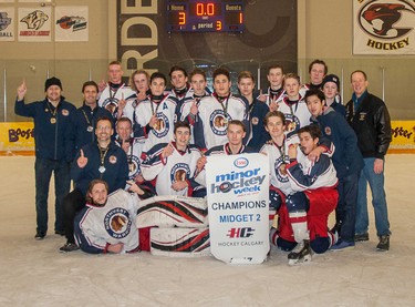 The Northwest Warriors captured the Midget 2 division championship during Esso Minor Hockey Week.