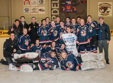 The Northwest Warriors were the Midget 4 winners at Esso Minor Hockey Week.