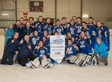 The Royals Gold won the Midget AA title during Esso Minor Hockey Week.