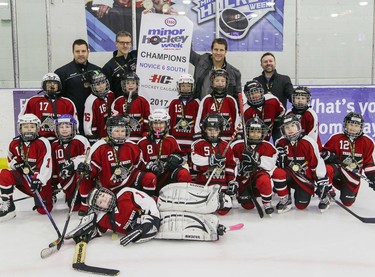 The Trails West Wolves 6 Red captured the Novice 6 South championship during Esso Minor Hockey Week.