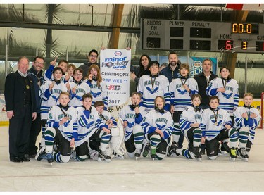 The Glenlake Hawks 9 captured the Pee Wee 11 title during Esso Minor Hockey Week.
