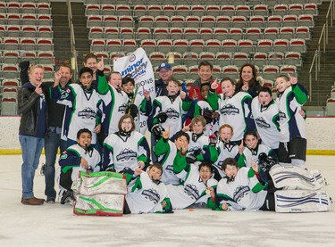 The Springbank Rockies 11 won the Pee Wee 12 championship during Esso Minor Hockey Week.