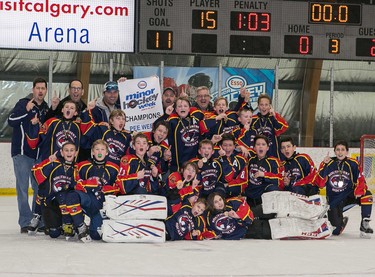 The Southwest Cougars 4 captured the Pee Wee 5 title during Esso Minor Hockey Week.