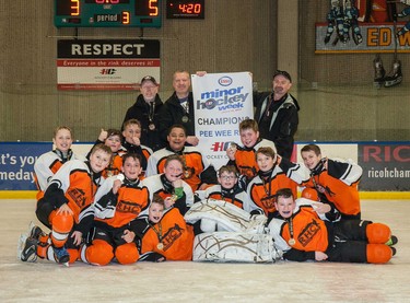 The RHC Flyers claimed the Pee Wee Rec division crown at Esso Minor Hockey Week.