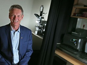 Bill Brooks was photographed in one of the labs at the Prostate Cancer Centre in Calgary on Thursday July 12, 2017. Brooks is organizing his 19th Prostate Cancer Fundraiser that has raised millions of dollars for the centre and prostate cancer research.