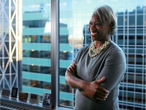 Heather Campbell was photographed on Thursday January 19, 2017 in her downtown Calgary office. The Inglewood resident was upset to see a confederate flag prominently displayed in a store in her neighbourhood. When the owner refused to remove it she bought the store's stock of confederate flags. GAVIN YOUNG/POSTMEDIA