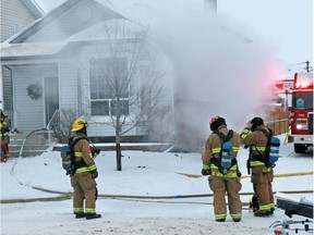 Calgary firefighters were able to quickly get a house fire under control on Tarington Close N.E. on Sunday January 8, 2017. GAVIN YOUNG/POSTMEDIA