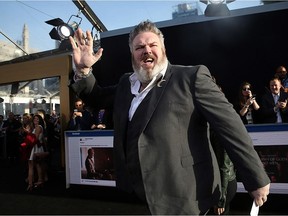 Actor Kristian Nairn attends the premiere of HBO's 'Game of Thrones' Season 5 at San Francisco Opera House.