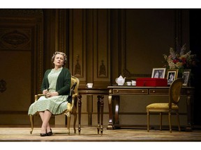 Seana McKenna as Queen Elizabeth II in Theatre Calgary's The Audience. Photo by Trudie Lee.