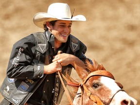 Bull rider Ty Pozzobon of Merritt, B.C. at the Canadian Finals Rodeo in Edmonton on Nov. 9, 2010.