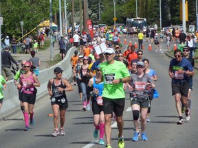 Stan Wiens competes in the Calgary Marathon in 2014.