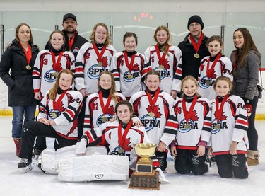The Sherwood Park Excel prevailed in the Esso Golden Ring ringette championship in Calgary. Photo by Shannon Hutchison.