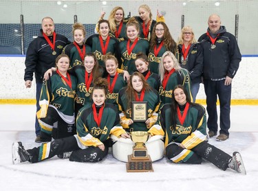 The Regina Rebels won the U16B division at the Esso Golden Ring ringette tournament held in Calgary from Jan. 13 to 15, 2017. Shannon Hutchison Photography