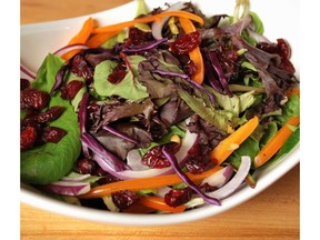 Winter Salad with Cranberry Vinaigrette