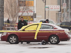 Police found a man's body inside this vehicle on Centre St. early in the morning on February 23.