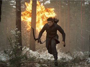 Jeremy Renner as Hawkeye in The Avengers.