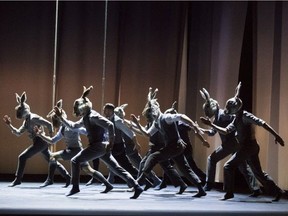 BalletBoyz perform LIfe: Rabbits and Fiction.