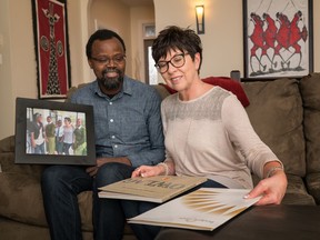 Bridges of Hope Founder and CEO Daniel Zapoula and Linda Kinnell an OWN ambassador (Oprah Winfrey
Network) are organizing a fundraiser for the organization this weekend in Lethbridge. Postmedia photo by David Rossiter