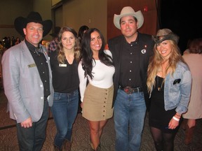 The 12th annual Flames Ambassadors Celebrity Poker Tournament held at the Grey Eagle Casino  was a great success raising $415,000 for the Calgary Flames Foundation. Such success is thanks in large part to the tireless committee members pictured from left, co-chair Steve Major, Jorgia Van DeSype, Shelby Robinson, Dan Forgo and Candice Goudie.